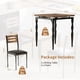 thumbnail image 2 of Chic 2-person dining mesa set: 3-piece con spiral legs, ideal para para small spaces & apartments, brown color, 2 of 7