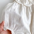 thumbnail image 6 of LYMAYTER‌ 3-24M ‌Infant Girls Summer Sleeveless Jumpsuit Hat Set Floral Print Smocked Bubble Romper, 6 of 8
