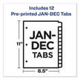 thumbnail image 4 of "Durable Preprinted Plastic Tab Dividers, 12-Tab, Jan. To Dec., 11 X 8.5, Assorted, 1 Set | Bundle of 2 Sets", 4 of 5