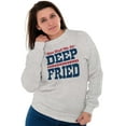 thumbnail image 3 of You Had Me At Deep Fried Southern Unisex Plus Fleece Graphic Sweatshirt Brisco Brands 2X, 3 of 5