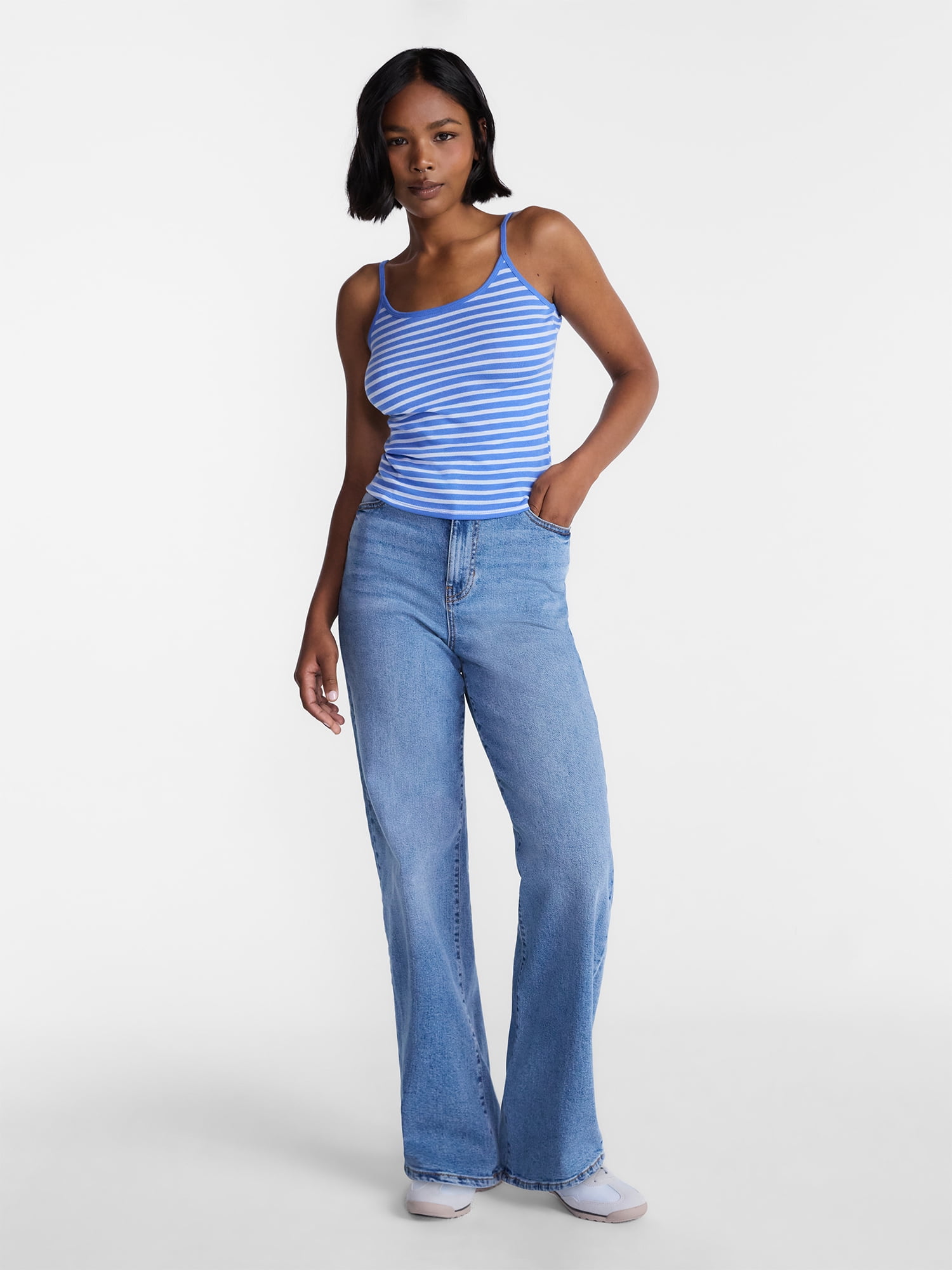 No Boundaries Scoop Neck Cami Top, Women's XXS-XXL