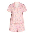 thumbnail image 3 of Women’s Easter Print Shorty Notch Collar Pajama Set from Way to Celebrate, 2-Piece, Sizes XS-3X, 3 of 4