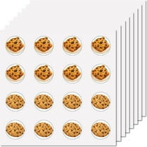 128Pcs Chocolate Chip Cookie Planner Stickers Biscuit Helmet Sticker Decals Self-Adhesive Waterproof Sticker Round Dot Decal Bulk Stickers for Scrapbooking Calendar Water Bottles Cup 2.5cm