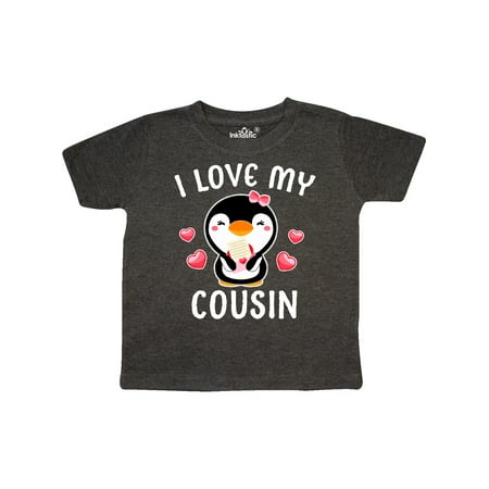 

Inktastic I Love My Cousin with Cute Penguin and Hearts Gift Toddler Toddler Girl T-Shirt