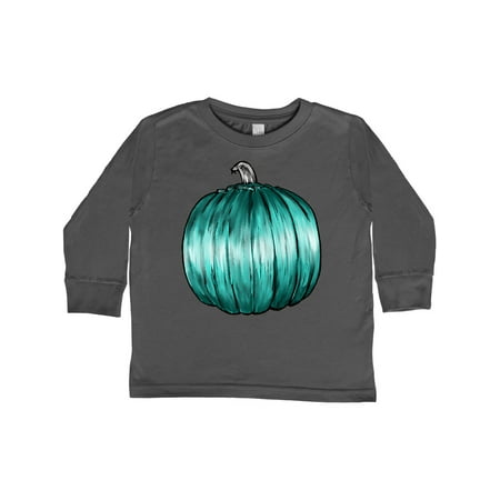 

Inktastic Allergy Awareness Teal Pumpkin in Watercolor Gift Toddler Boy or Toddler Girl Long Sleeve T-Shirt