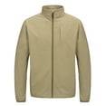 thumbnail image 2 of Little Donkey Andy Men's Lightweight Woven Jacket with Hood Windbreak Water Resistant Sun Protection Softshell Jacket For Runing Hiking Grey Green M, 2 of 7