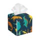 thumbnail image 1 of Balery Colorful Dinosaur Porta Pañuelos de Cuero con Estampado – Funda Moderna Cuadrada para Caja de Pañuelos, Dispensador 5x5x5'', 1 of 7