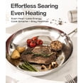 thumbnail image 2 of 3-Ply Stainless Steel Fry Pan With Lid 10 Inch, Induction Compatible, Oven Broiler Safe 600F, Fast Even Heat, 2 of 8