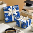 thumbnail image 4 of RUSPEPA Graduation Wrapping Paper Roll, Mini Roll, Blue Gold Class of 2025 with Champagne Caps Gift Paper, YOU DID IT! for Ceremony Party, Grade Class Graduation Celebrations, 17 Inches X 16.4 Feet, 4 of 8