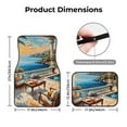 thumbnail image 5 of Vsdgher Coastal Style Garden Villa Car Foot Mat Set of 4 Pieces Universal Floor Liner Car Accessories Fits Most Cars, Trucks, Vans, sedans, SUV, 5 of 7