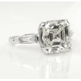 thumbnail image 5 of HeartsAndYou 5ct Asscher Moissanite Trilogy Solitaire Ring 18k White Gold over Silver Baguette Accents, 5 of 6