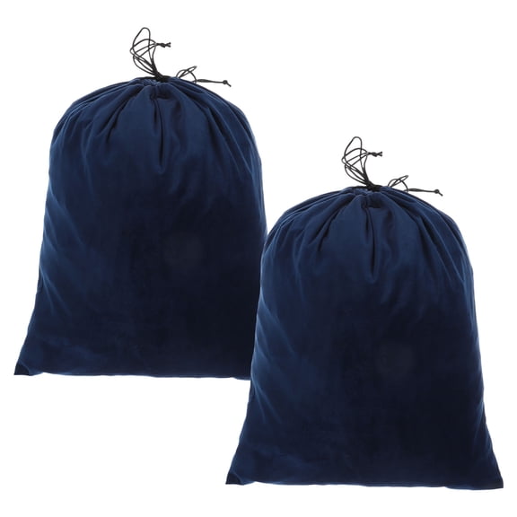 Uxcell 2 Pack Dust Bags for Handbags, 15.8x19.7" Cotton Drawstring Storage Pouch Bag Dust Cover Storage Bags for Purses Shoes Boots Daily Travel Storage, Navy