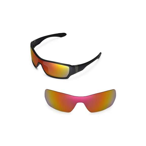 Walleva Fire Red Polarized Replacement Lenses for Oakley Offshoot Sunglasses