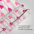 thumbnail image 3 of 2 Pack Wet Dry Bags,Neutral Pink Love Pattern Waterproof Reusable Dual Zipper Bags for Swimwear, Gym Clothes, Toiletries, Baby Diapers, 3 of 8