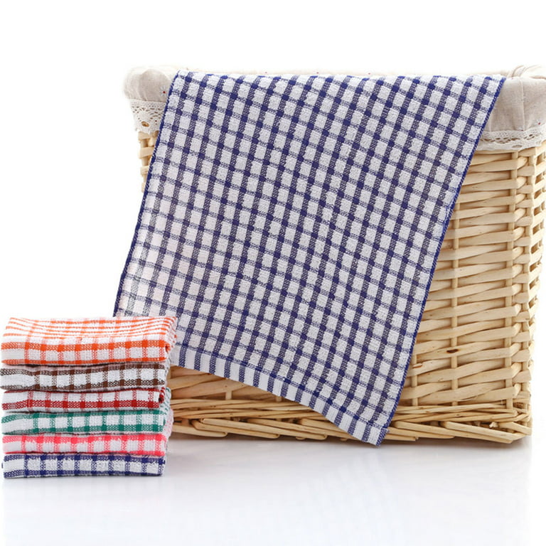 Dish Cloth Cotton Quick Dry Kitchen Towel Absorbent Cleaning Tea Rag  Kitchen Duster Towel, Red
