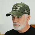 thumbnail image 5 of LNZGNM Unisex Commemorative Hat, Distressed Adjustable Sun Hat, Still Not Dead Cap Hard to Kill Hat, Funny Saying Humorous Baseball Caps,Army Green, 5 of 5