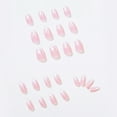 thumbnail image 4 of Almond Press On Nails - Perfect Fit Press On Nails Medium Hecho por Soft Gel, fire white Swirl Glue On Nails con Nail Glue JAMW Sencillez, 4 of 4