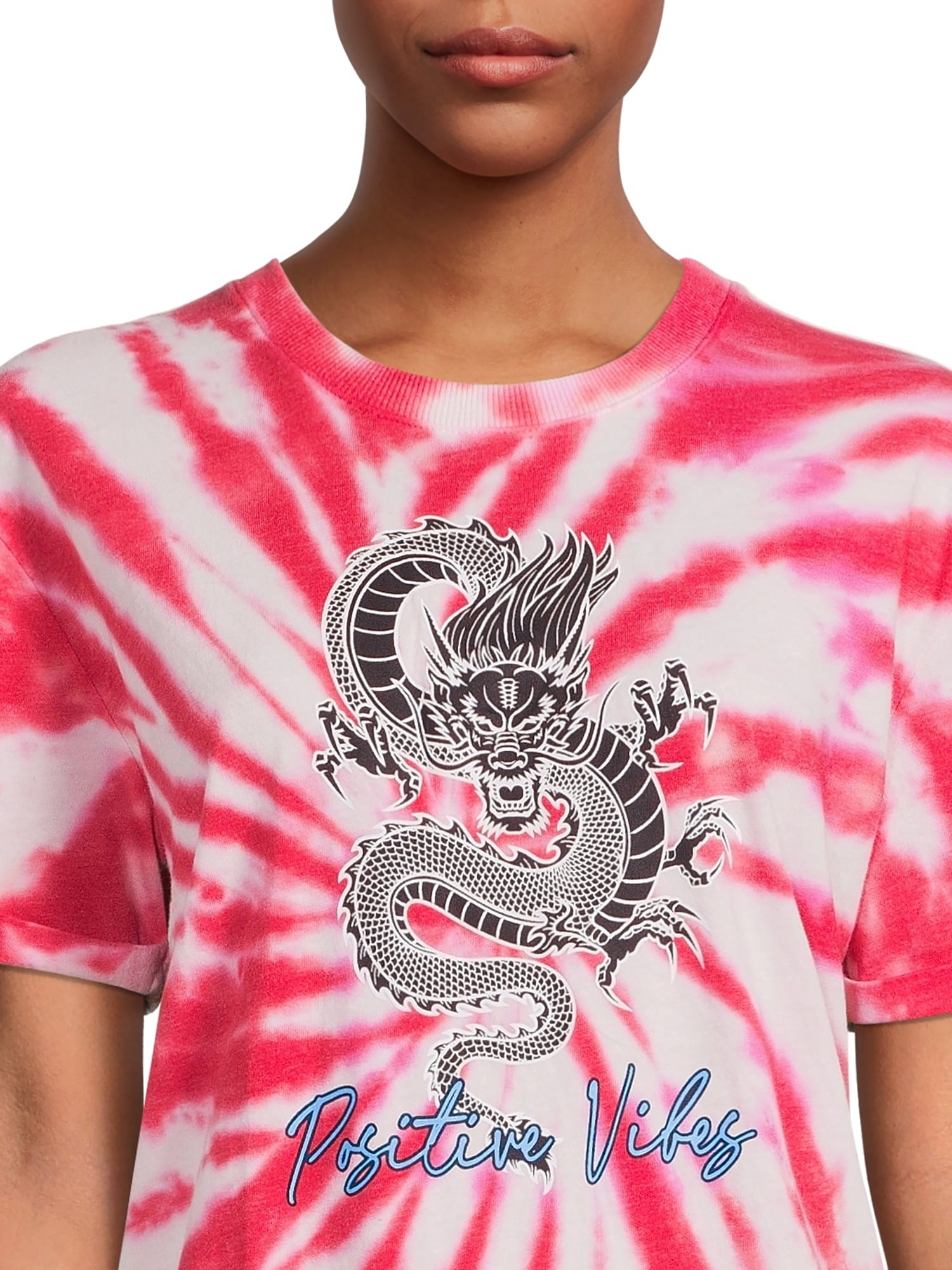 No Boundaries Juniors’ Tie Dye Boyfriend T-Shirt