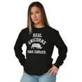 thumbnail image 3 of Real Unicorns Have Curves Rhinoceros Women's Long Sleeve T Shirt Brisco Brands S, 3 of 6