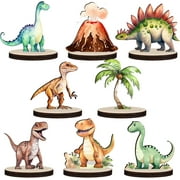 16 Pieces Dinosaur Party Centerpieces for Table Decorations 3D Dino Safari Jungle Animal Theme Baby Shower Table Topper Stand Decor For Boys Girls(Dinosaur)