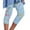 Blue, variant on Tiqkatyck Workout Leggings for Women, Womens Casual Floral Print Stretch Cropped Pants Slim Fitting Tight Leggings Pants, Shorts for Women Blue