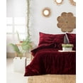 thumbnail image 7 of Vinsan International Ultra-Luxe Velvet Duvet Cover, Boho Bedding UO Comforter Donna Cover, 3 Pcs Set Wine Color Duvet Set, Velvet Bedding Set King Size, 7 of 7