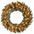 thumbnail image 2 of Vickerman Antique Champagne Pre-Lit Wreath - Clear Lights, 2 of 2