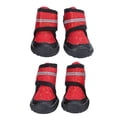 thumbnail image 2 of Zapatos para mascotas Botas antideslizantes ajustables para perros al aire libre para perros pequeños, medianos y grandes (rojo 9 cm 3,5 pulgadas), 2 of 5