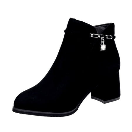 

Fashion Women s Shoes Breathable High Heels Retro Zipper Short Boots Leather Boots for Women Low Heel Wide Women Booties Heel And Boots