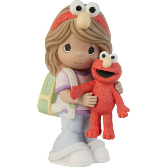 Precious Moments Sesame Street I’m Your Biggest Fan Brunette Girl Figurine, 1 Each