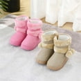thumbnail image 6 of Hpapadks Girls Snow Boots Winter Lined Warm Comfortable Zipper Ankle Booties Non Soft Sole Casual Outdoor Footwear Kids Winter Boots Beige, 6 of 7