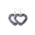 thumbnail image 2 of Sonducket Pendientes de cuero en forma de corazón, colgante de oreja, aro exagerado, pendiente colgante hueco, regalo del Día de San Valentín, favores Ropa, zapatos y accesorios Miscelánea Tipo 3 Sonducket AP010114-03, 2 of 6
