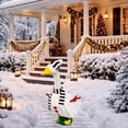 thumbnail image 4 of Porch Goose Winter Snowman Clothes Porch Goose Decor - Party Patio Decoration Outdoor Yard Atmosphere Decor Christmas Holiday Ornament Festive Dress up Accessory A, 4 of 5