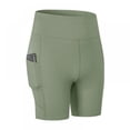 thumbnail image 1 of Prettyui Yoga Shorts Gym Jogging Running Shorts Women High Waist Lifting Push Up Tight Sports Pocket Fitness Yoga Short Pant, 1 of 6