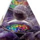thumbnail image 5 of Wdftyju Generador de energía de piedra curativa de peridoto de amatista de cristal natural de pirámide de orgón Wdftyju 6mm2xh8du2yb6xd1D05, 5 of 6