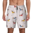 thumbnail image 2 of Picia Dachshund Dog Puppy pattern Mens Swim Trunks with Compression Liner Stretch Beach Shorts Quick Dry with Zipper Pockets No-Chafing Board Shorts-X-Large, 2 of 9