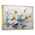 thumbnail image 2 of Designart "Graceful Grey-White Tulip Elegance" Tulips Floater Framed Canvas Wall Art, 2 of 5