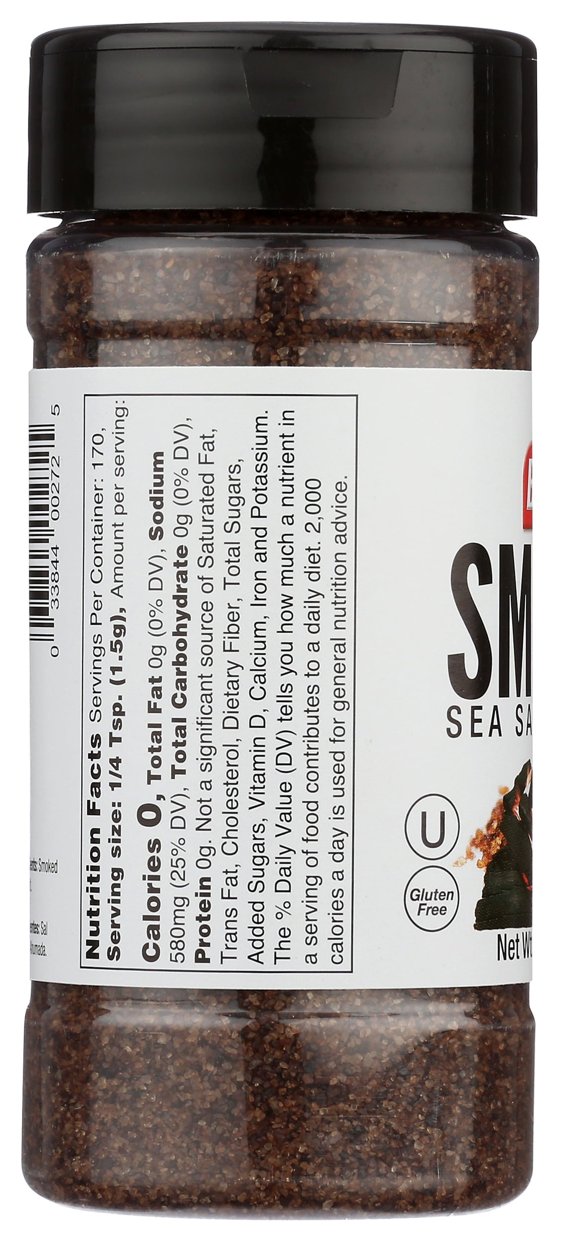 Pack of 6, Badia Smoked Sea Salt, 9 oz