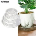 10/24pcs 6/8/10/12 Inch Clear Plastic Plant Saucers Flower Pot Drip