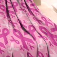 thumbnail image 3 of Pink Breast Cancer Blanket,Comfortable Soft Flannel Throw Blanket,All Season,Warm Lightweight Blankets for Sofa Bed Couch Living Room Chair,30"x40", 3 of 4