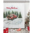 thumbnail image 5 of Red Truck Christmas Shower Curtain, Xmas Tree Snowflake Waterproof Washable Boho Funny Cute Shower Curtains Set for Bathroom Farmhouse Bathtubs Decor with Hook, 36"Wx72"L, 5 of 7