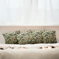 thumbnail image 4 of Ambesonne Leaf Print Throw Pillow Cover Pack of 4, Swirling Branches Ivy, 4 Pcs-28" x 28", Pale Brown Hunter Green, 4 of 5