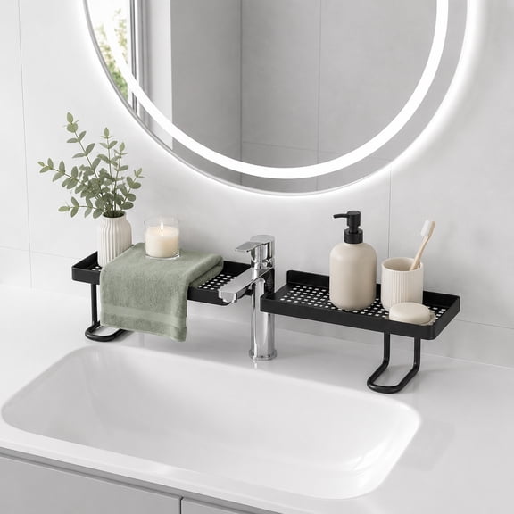 Bathroom Sink Shelf Over Faucet – Dorm & Home Decor Rack