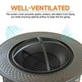 thumbnail image 4 of 32" Portable Metal Patio Round Fire Pit Table with Spark Screen Cover, Log Grate, Waterproof Cover and Fire Poker for Outdoor Backyard, Garden, Bonfire, 4 of 7
