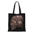 thumbnail image 1 of SIDONKU Canvas Tote Bag Fantastic Character in Helmet Mask Black and White Cyberpunk Reusable Shoulder Grocery Shopping Bags Handbag, 1 of 1