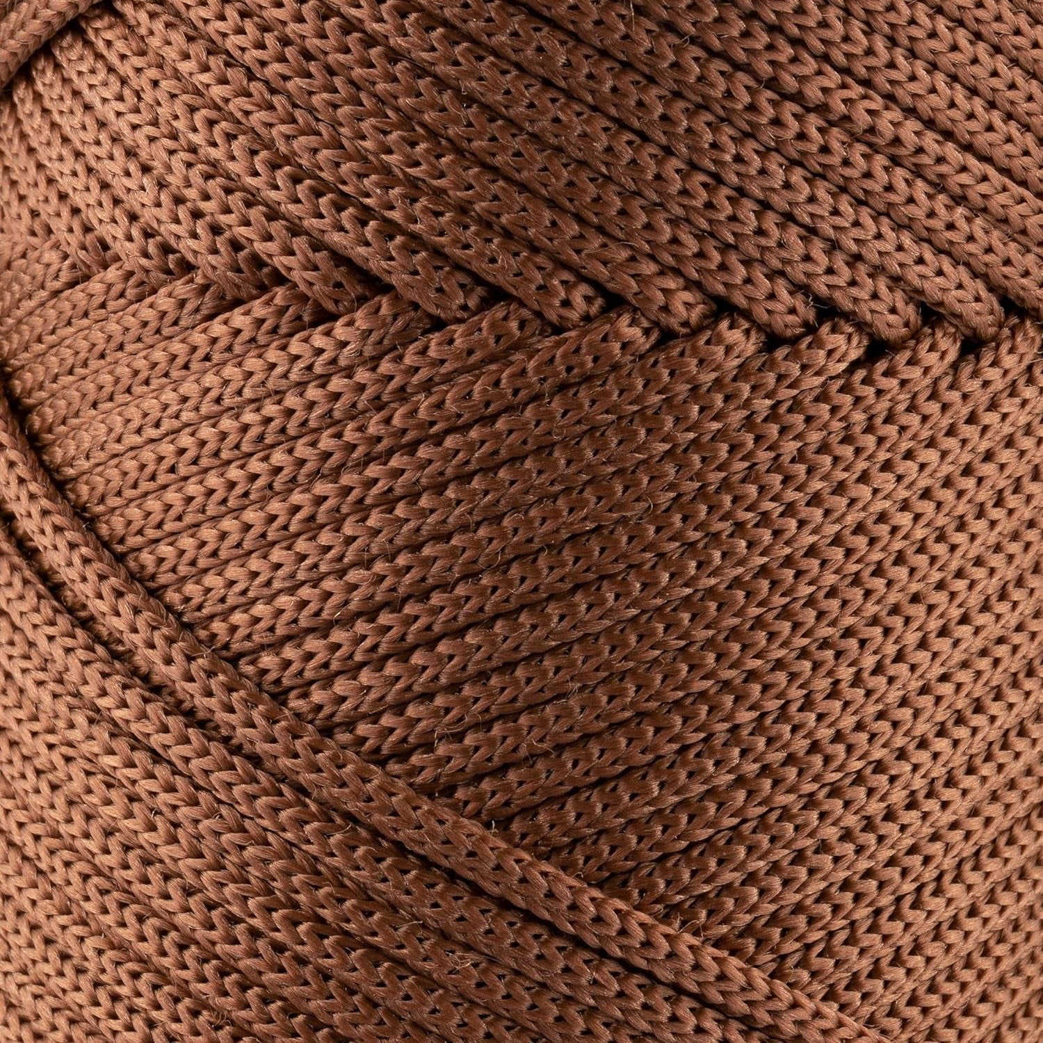 2 Skeins of Sensy Premium 3mm 131 Yards Polyester Rope 100% Polypropylene Cord Macrame Cord 3mm Crochet Bag Cord Macrame Rope Crochet Thread Gift for Knitter (Copper)