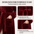 thumbnail image 4 of AMITOFO Plush Robes for Women Soft Warm Fleece Bathrobe Ladies Long Comfy Spa Bath Robe Housecoat, 4 of 9