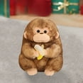 thumbnail image 5 of Monkey Plush Toy, Stuffed Animal, 23CM Simulated Golden Monkey Eating Banana Soft Cuddly Toy for Boys and Girls, Realistic Lifesize Plush with Soft Hair and Detailed, Perfect Holiday Birthday Gift, 5 of 7