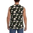 thumbnail image 4 of Daiia Daisy Printed Men's Tank Tops,Casual Soft Sleeveless Gym Muscle Shirts Bodybuilding Tee-Large, 4 of 8