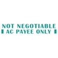 thumbnail image 1 of Printtoo Not Negotiable Ac Payee Only Self Inking Rubber Stamp Pre-Inked Office Stamp- Home Office Business Stationery, Green- 42 x 9 mm, 1 of 7